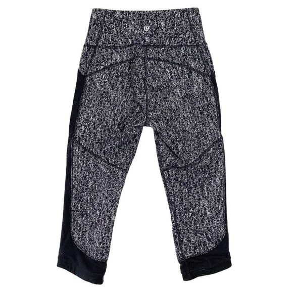 Lululemon Fit Physique High-Rise Crop Legging Jacquard Black White 2 - Picture 2 of 8